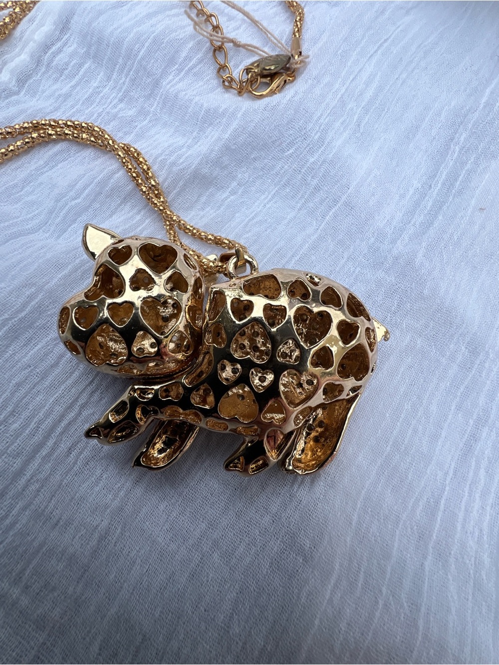 Multiple Rhinestone Pig Necklace - Picture 5 of 5